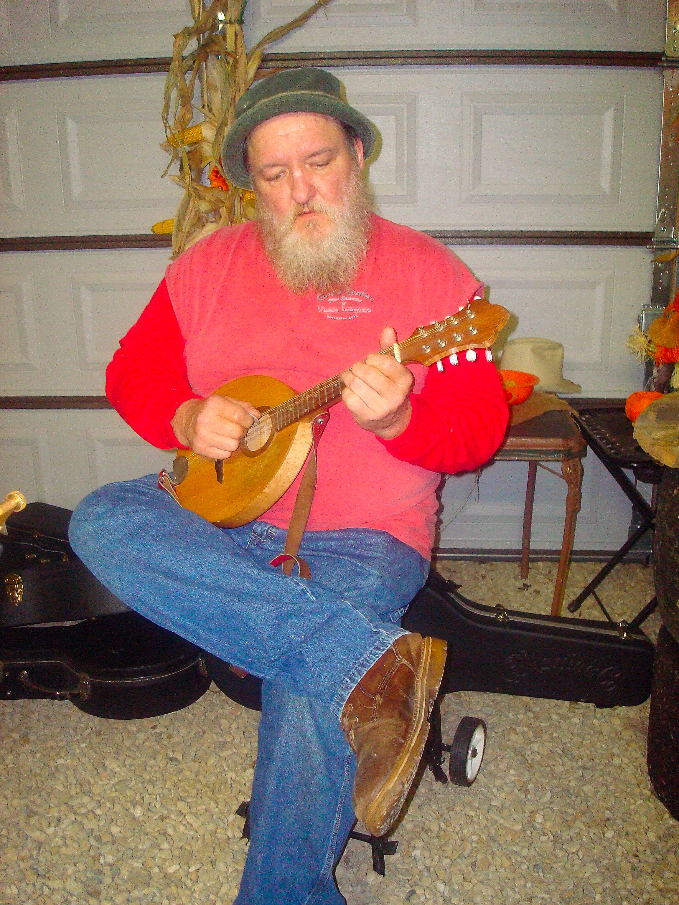 Hillbilly Jim playing the mandolin
