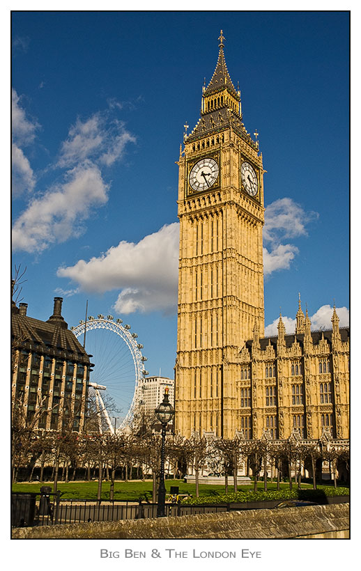 Big Ben and the London Eye