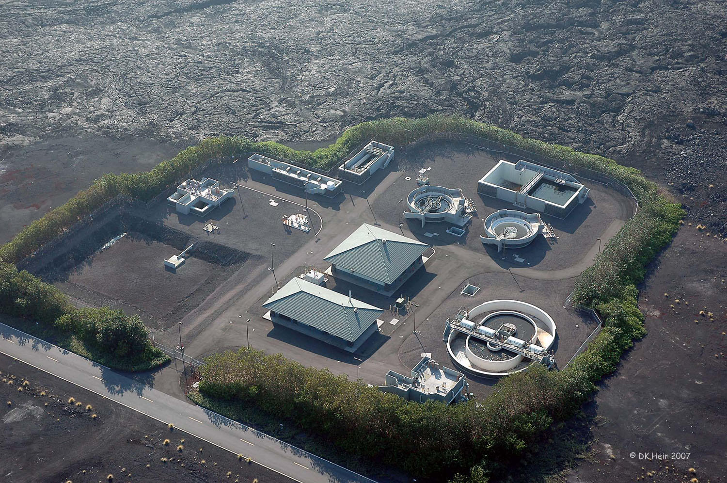 wastewater treatment in a lava field