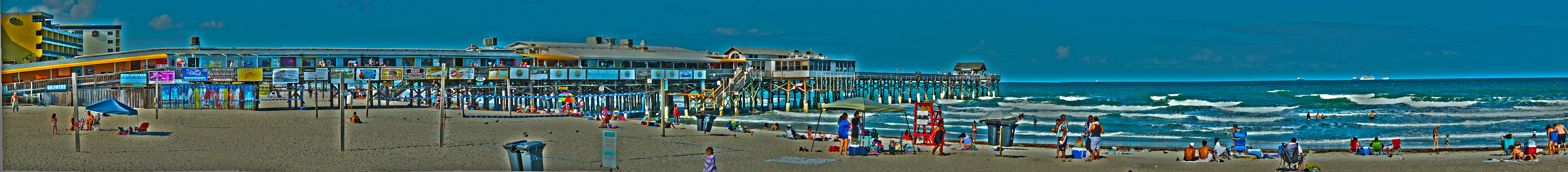 HDR Toned Panoramic of Cocoa Beach Pier