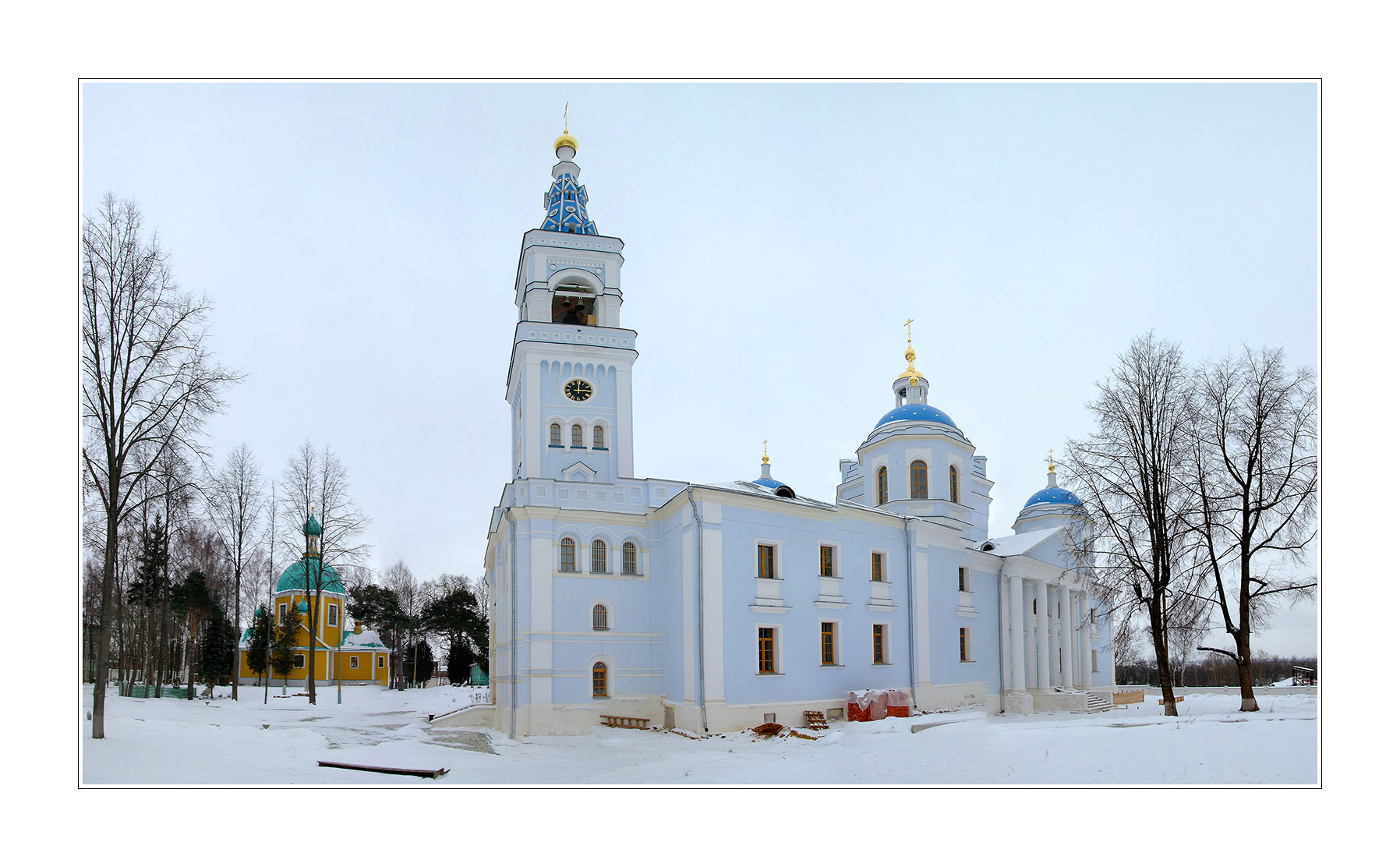 restored church (Spasskaya - the Saviour) in Dedenevo, Moscow region, 1811