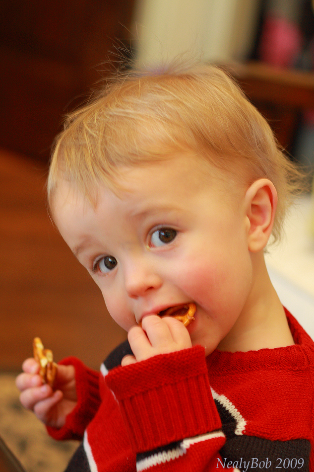 Eating Pretzels December 28