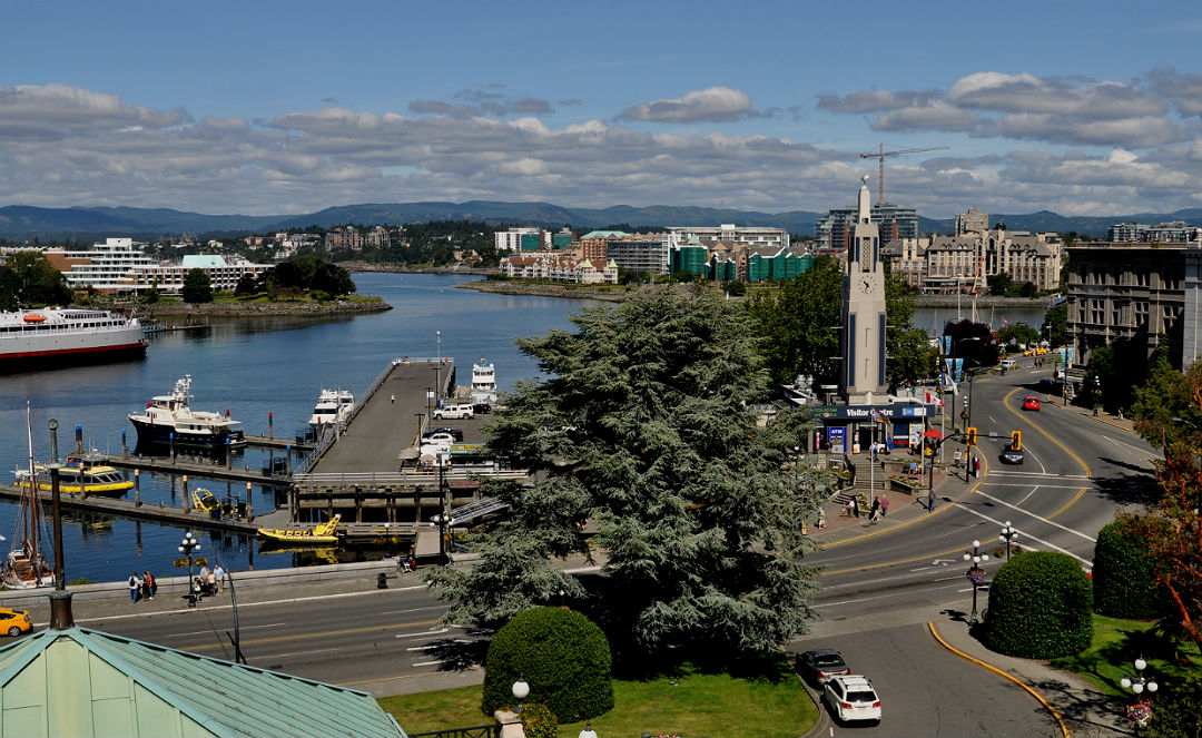 Victoria Harbour from the Empress Lift Lobby