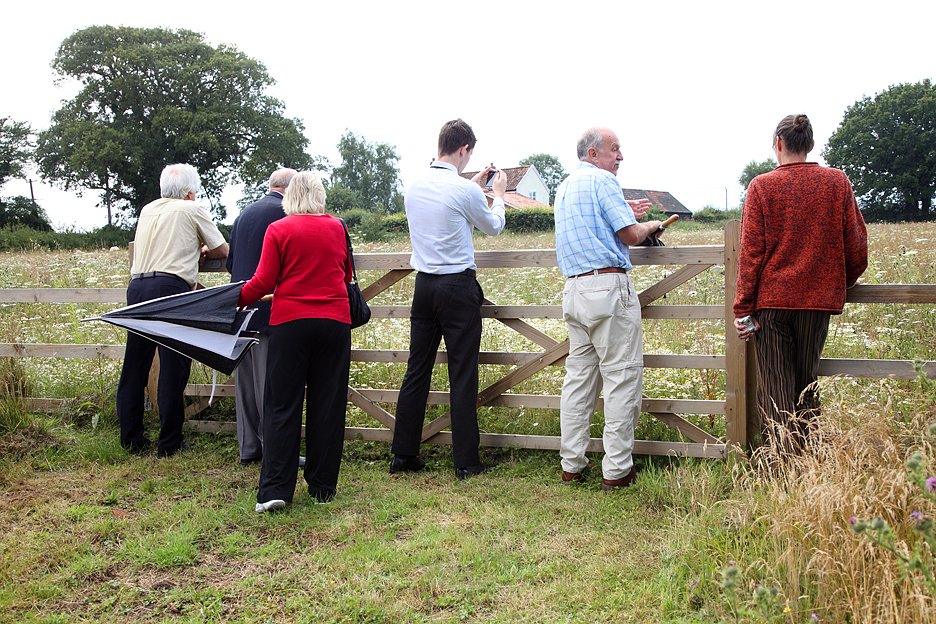 The Panel looking out over the Wild Flower Meadow.