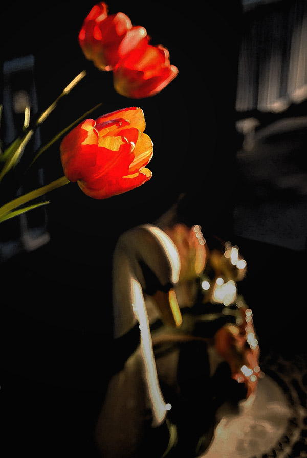 Tulips with my swan tureen