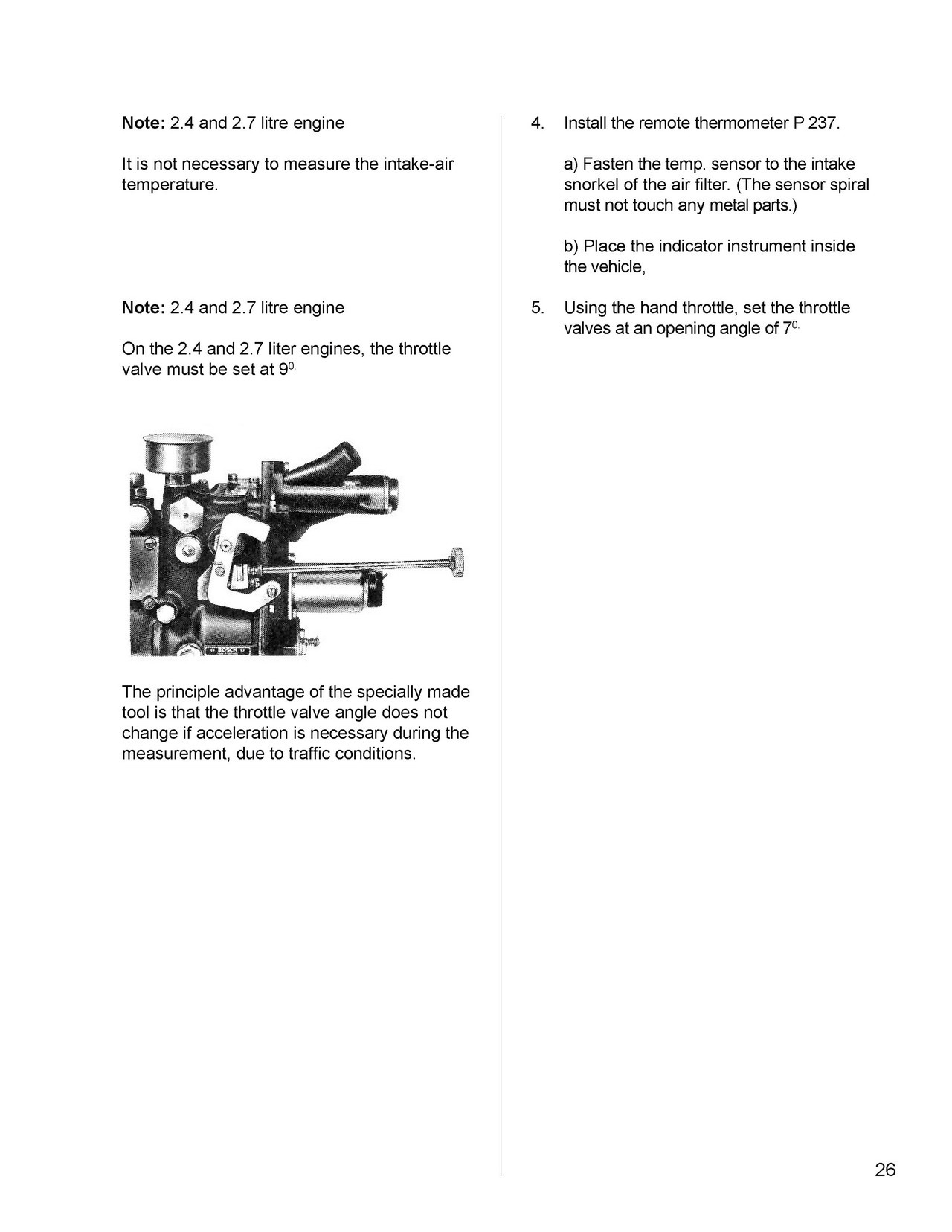 Porsche BOSCH MFI Manual - Check, Measure and Adjust - Page 26