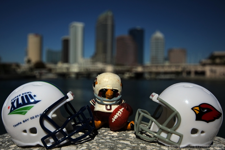 NFL Huddles: Arizona Cardinals figure at Super Bowl XLIII in Tampa, Florida