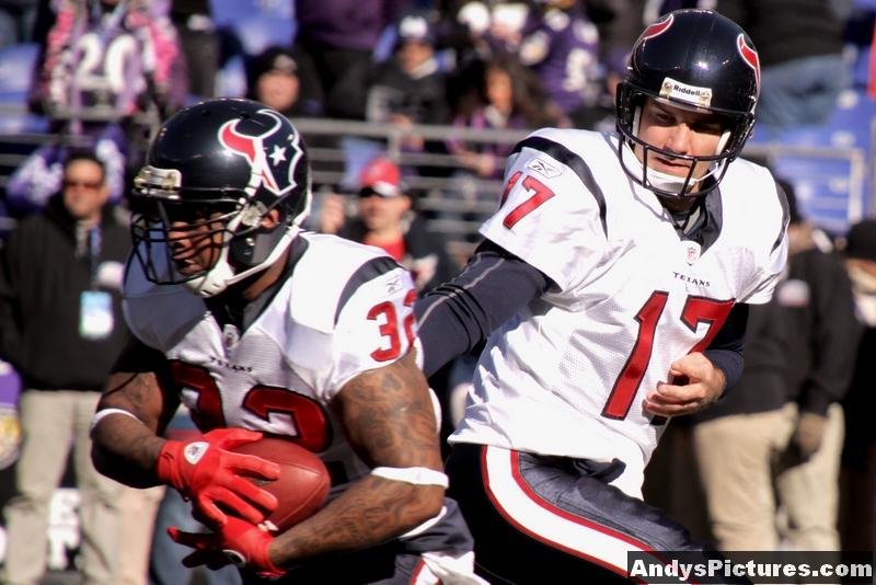 Houston Texans QB Jake Delhomme and RB Derrick Ward