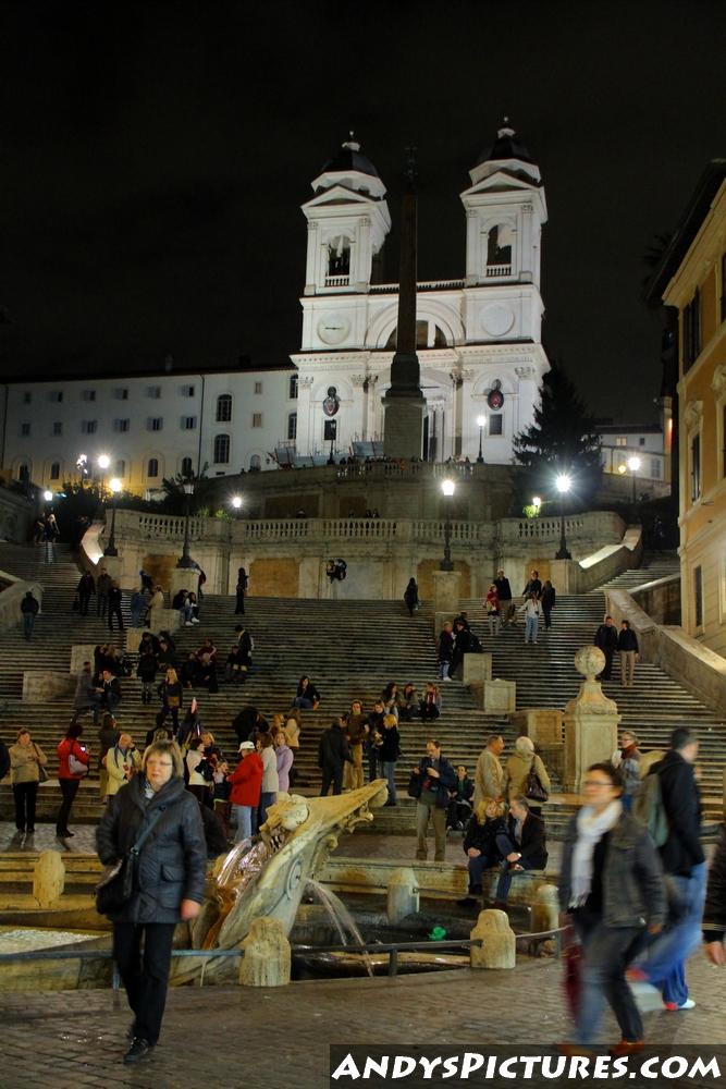 Spanish Steps at Night - Rome, Italy