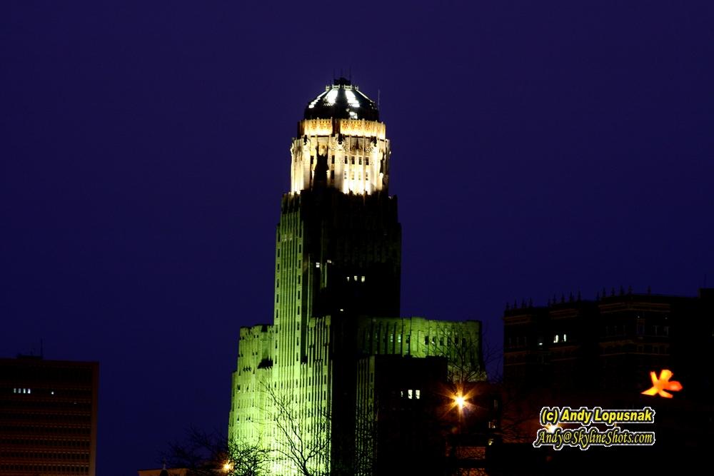 Buffalos City Hall at Night 