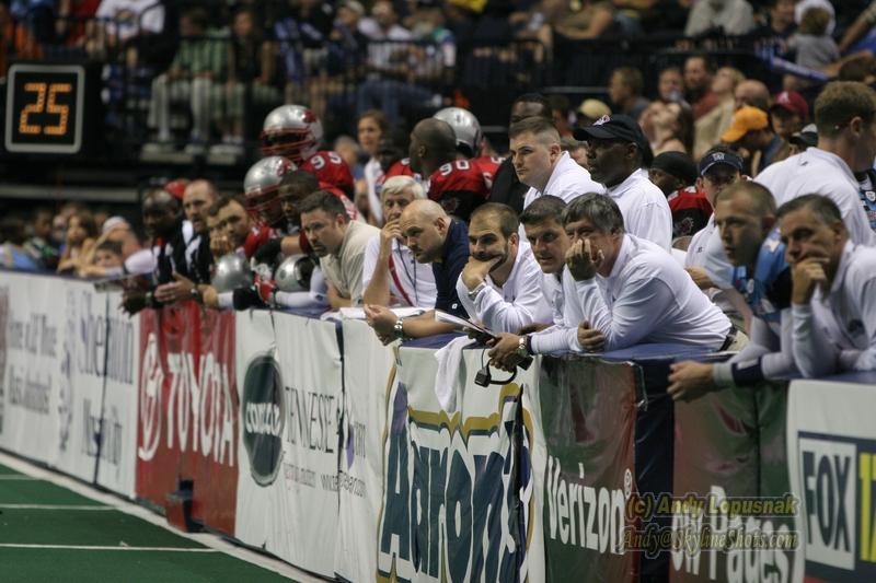 Grand Rapids Rampage & Nashville Kats benches