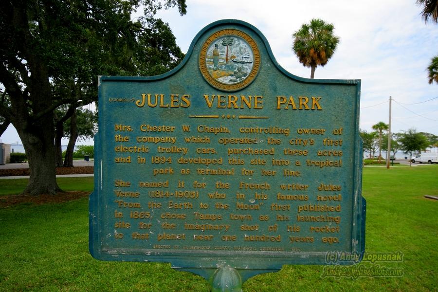 Sign for Jules Verne Park (now Ballast Point Park)