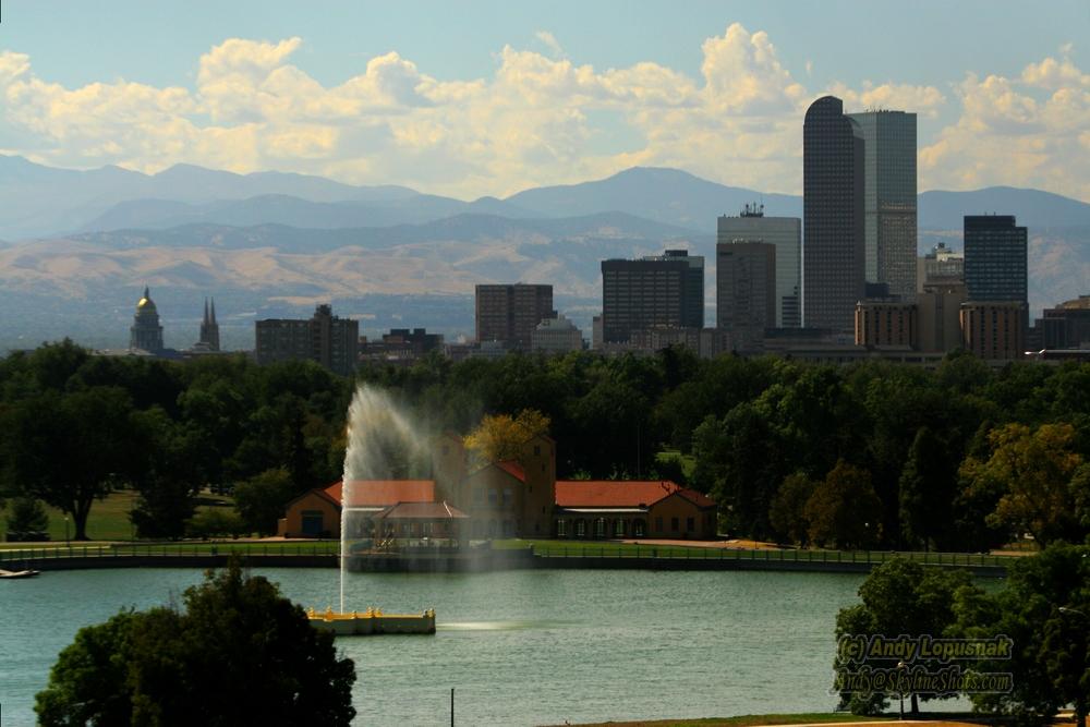 Downtown Denver from City Park