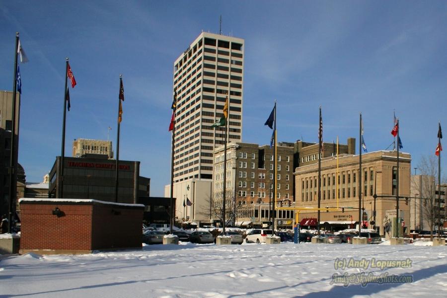 College Football Hall of Fame - downtown South Bend view