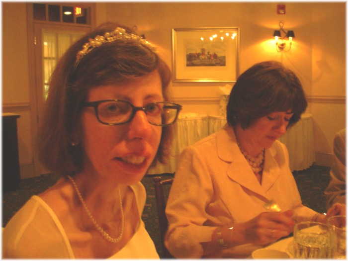 Dinner at Lamb Tavern, Bride Barb, and Maid of Honor, Denise