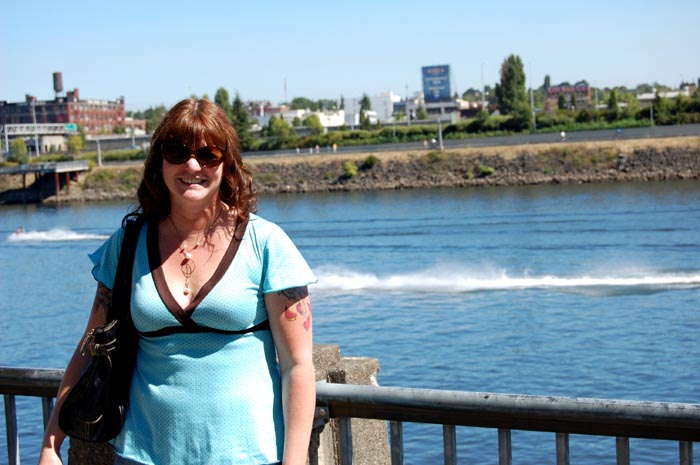 josephine & speeding boat, willamette river