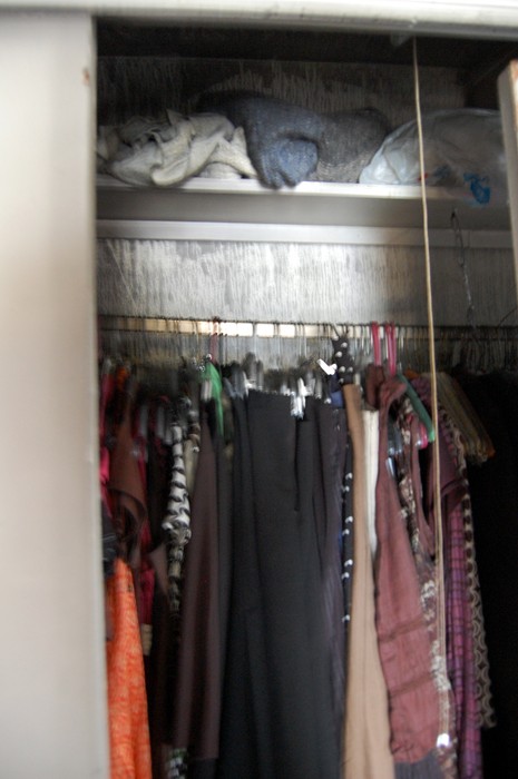 closet, smoke damage