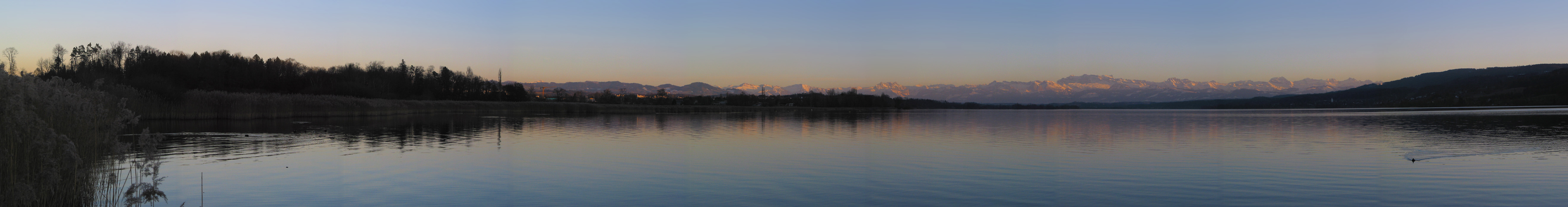 Greifensee at sunset