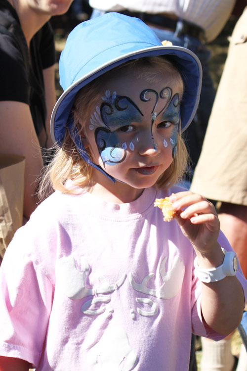 Face paint and mini donuts.