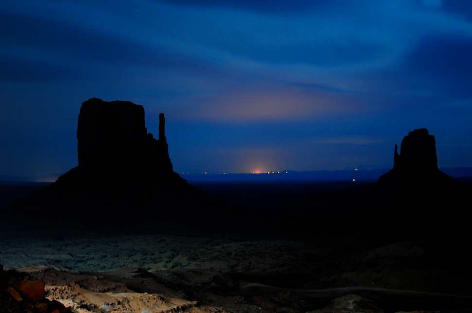 Monument Valley and Beyond, from My Hotel Balcony - 4:54 a.m.