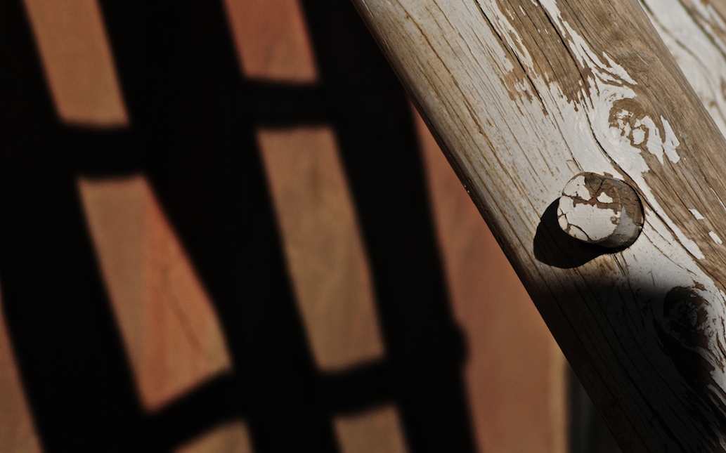 Kiva Ladder and its Shadow, Acoma Pueblo