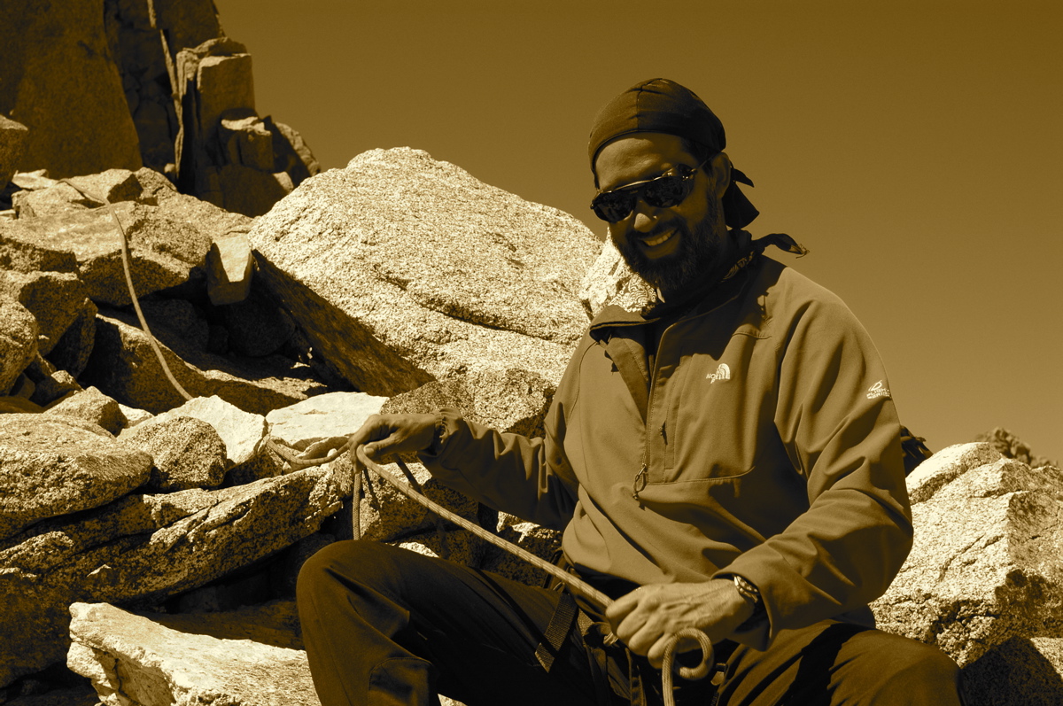 I meet Javier near the crux of the climb