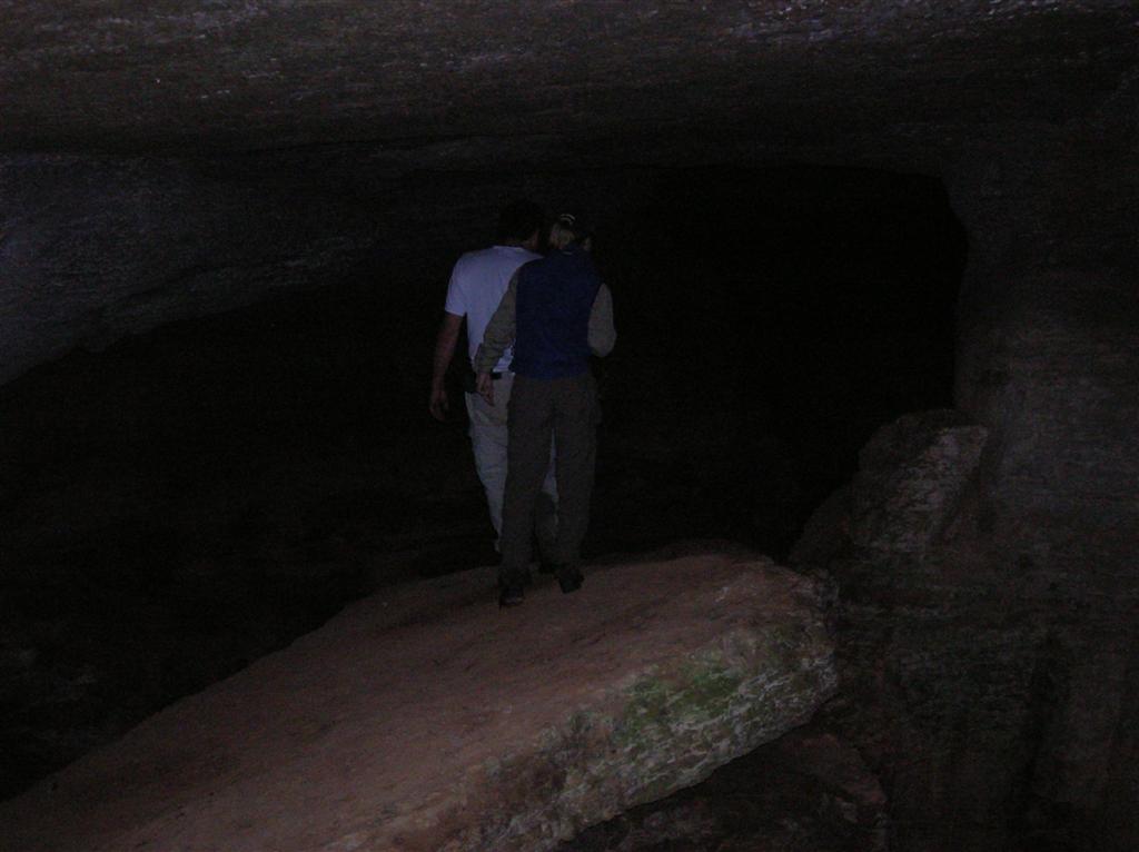 Bill and Susan peer into the darkness