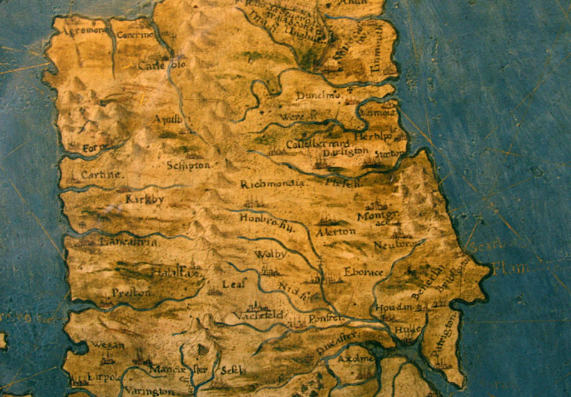 Map of Northern England, Palazzo Vecchio, Florence