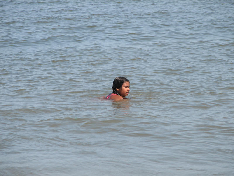 Solitary swimmer
