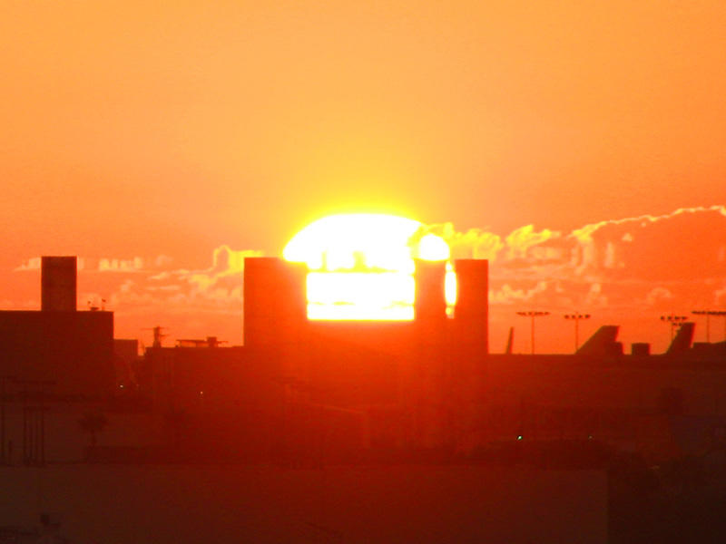 Fiery sunset