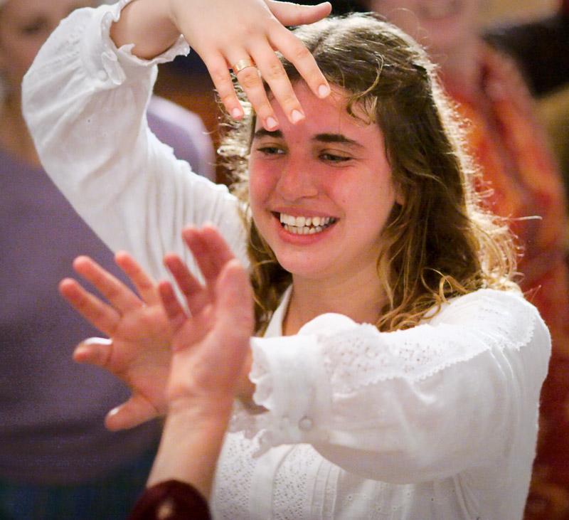 Bride dancing