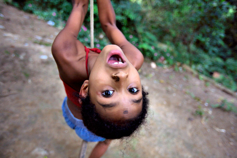 Girl on swing