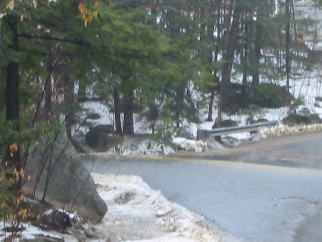 Frohock Brook Rushing over Alton Shores Rd.