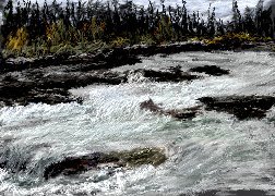 rushing water