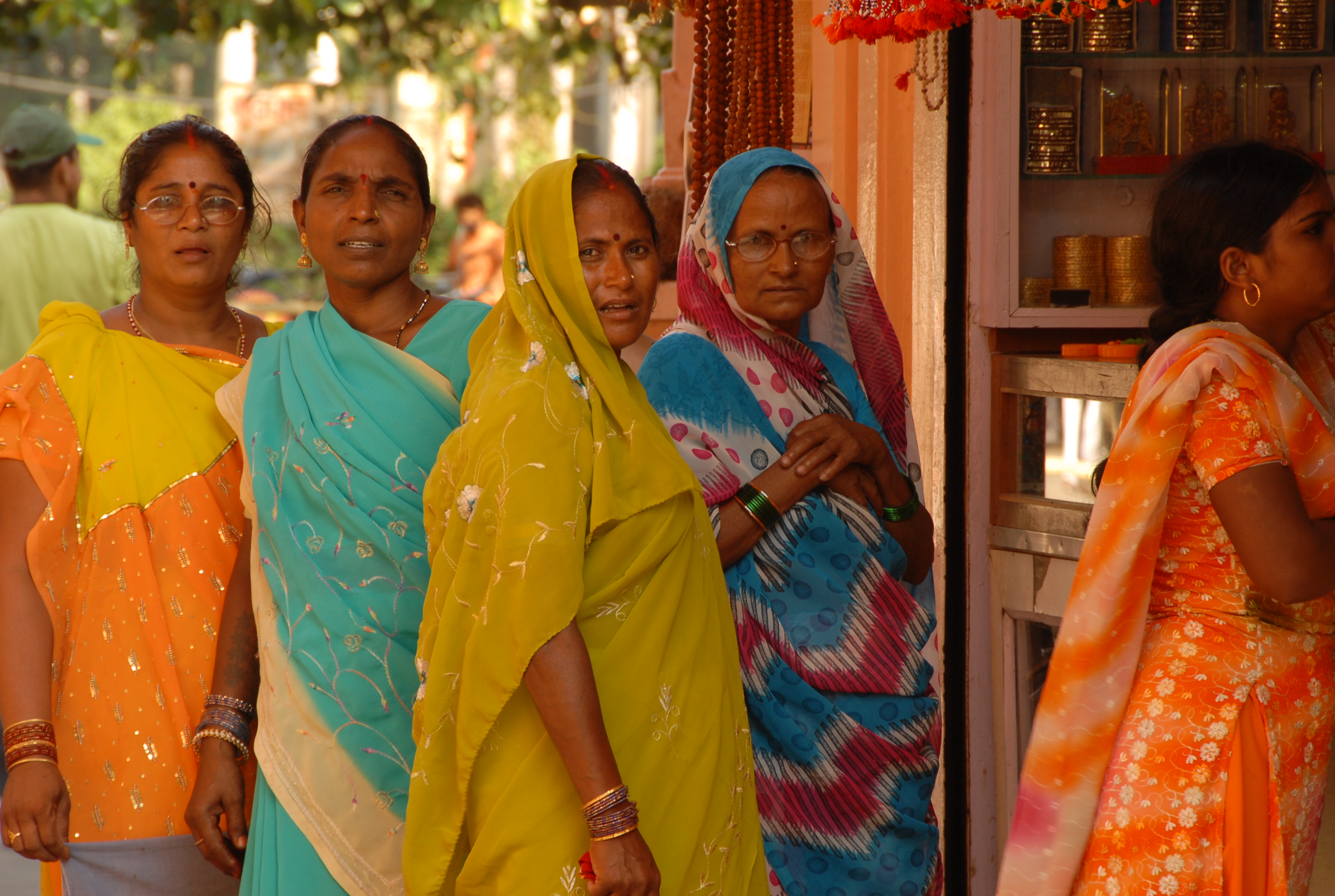Women shopping in Banaras