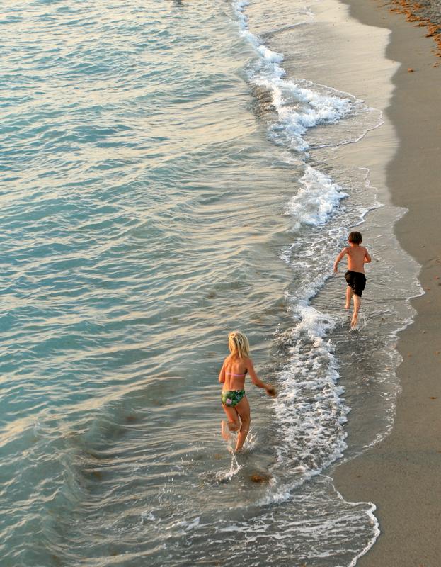 U.S. -- running on Venice Beach, Florida