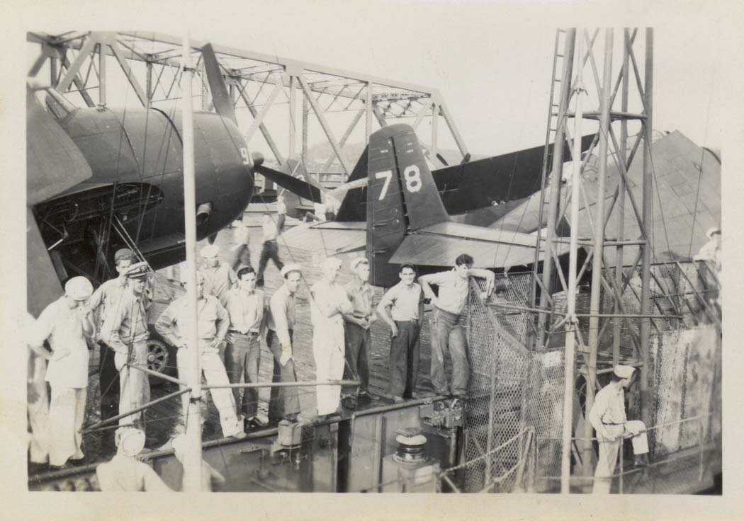 Deck of USS Princeton, Panama Canal April 21, 1946 (photo Evan Bell)