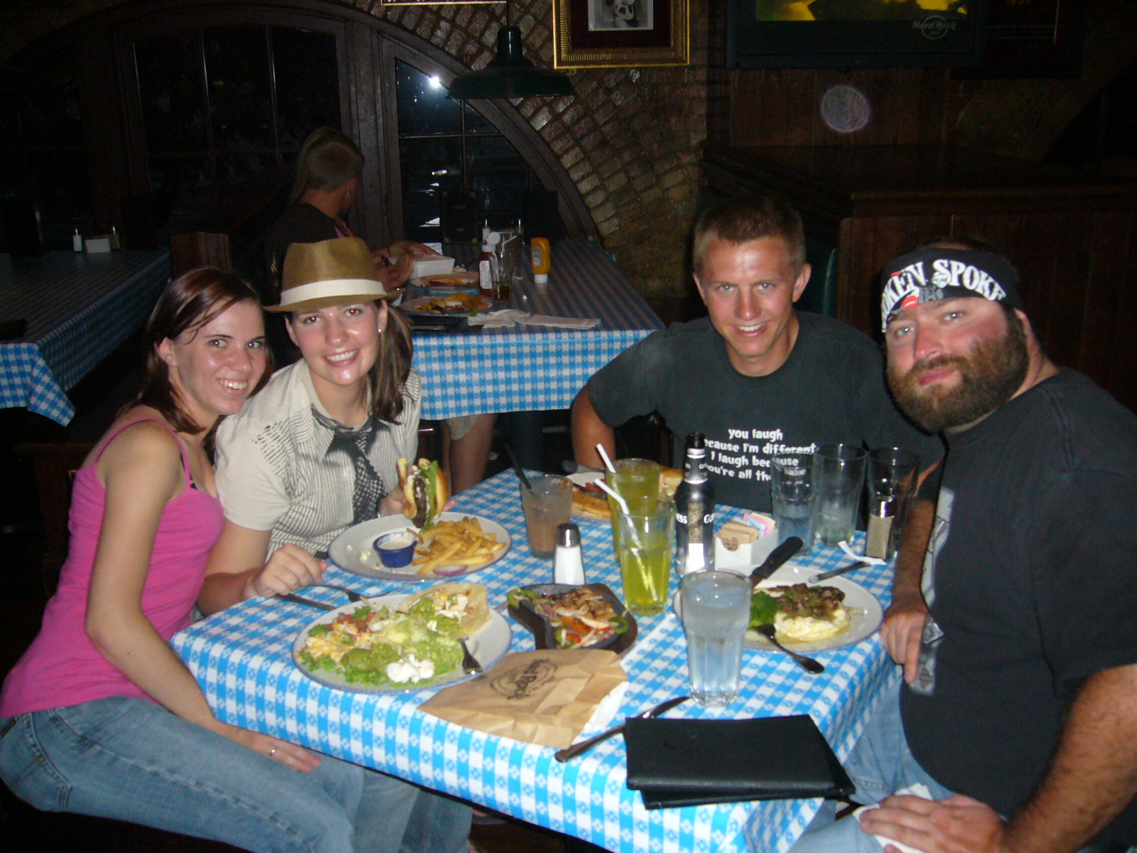 Hard Rock Cafe in Salt Lake City (Chelsey, Carlyn, Brian, and I)