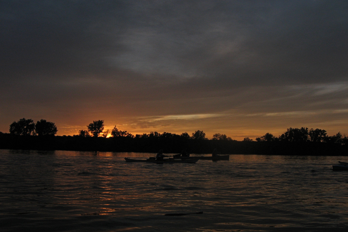 Kayaking Sunset<BR>August 11, 2009