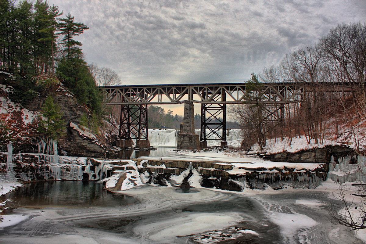 Railroad Bridges in HDR<BR>January 1, 2011