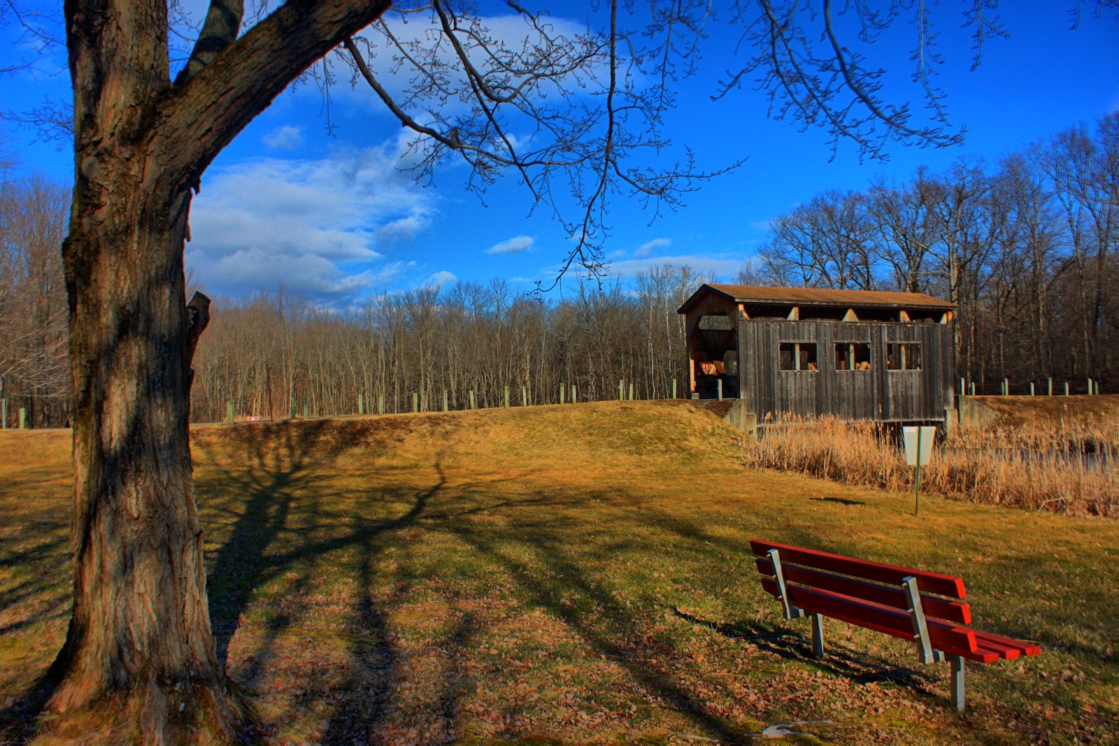 Covered Bridge in HDR<BR>February 3, 2012