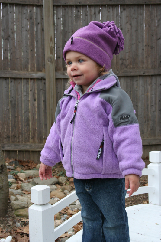 Emma in back yard