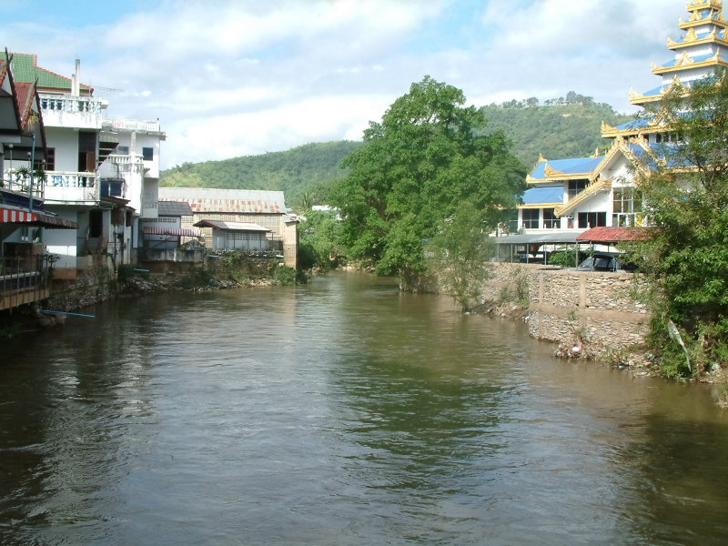 Nam Ruak River in Mae Sai -- Border Between Thailand and Burma