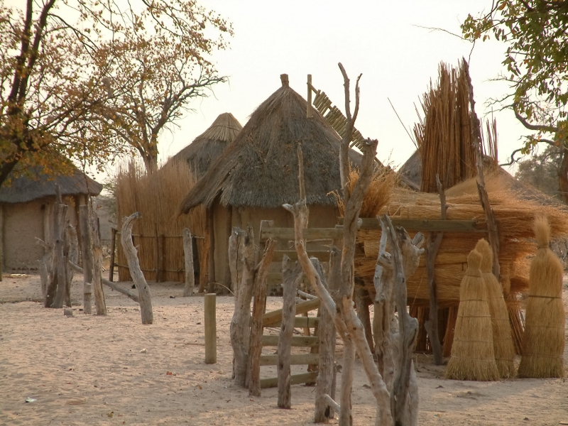 Round houses typical of the area