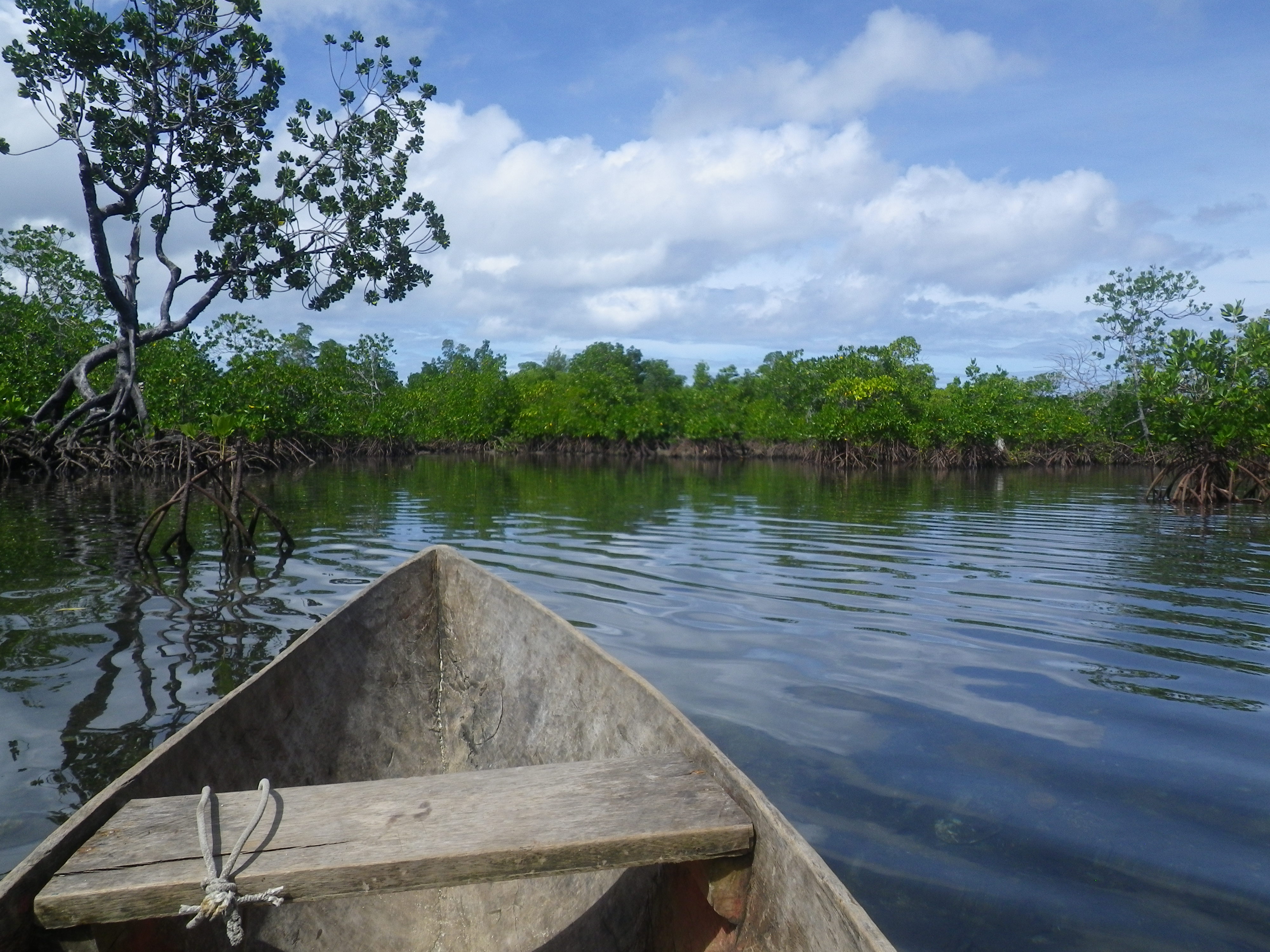 Exploring the lagoon in my dougout