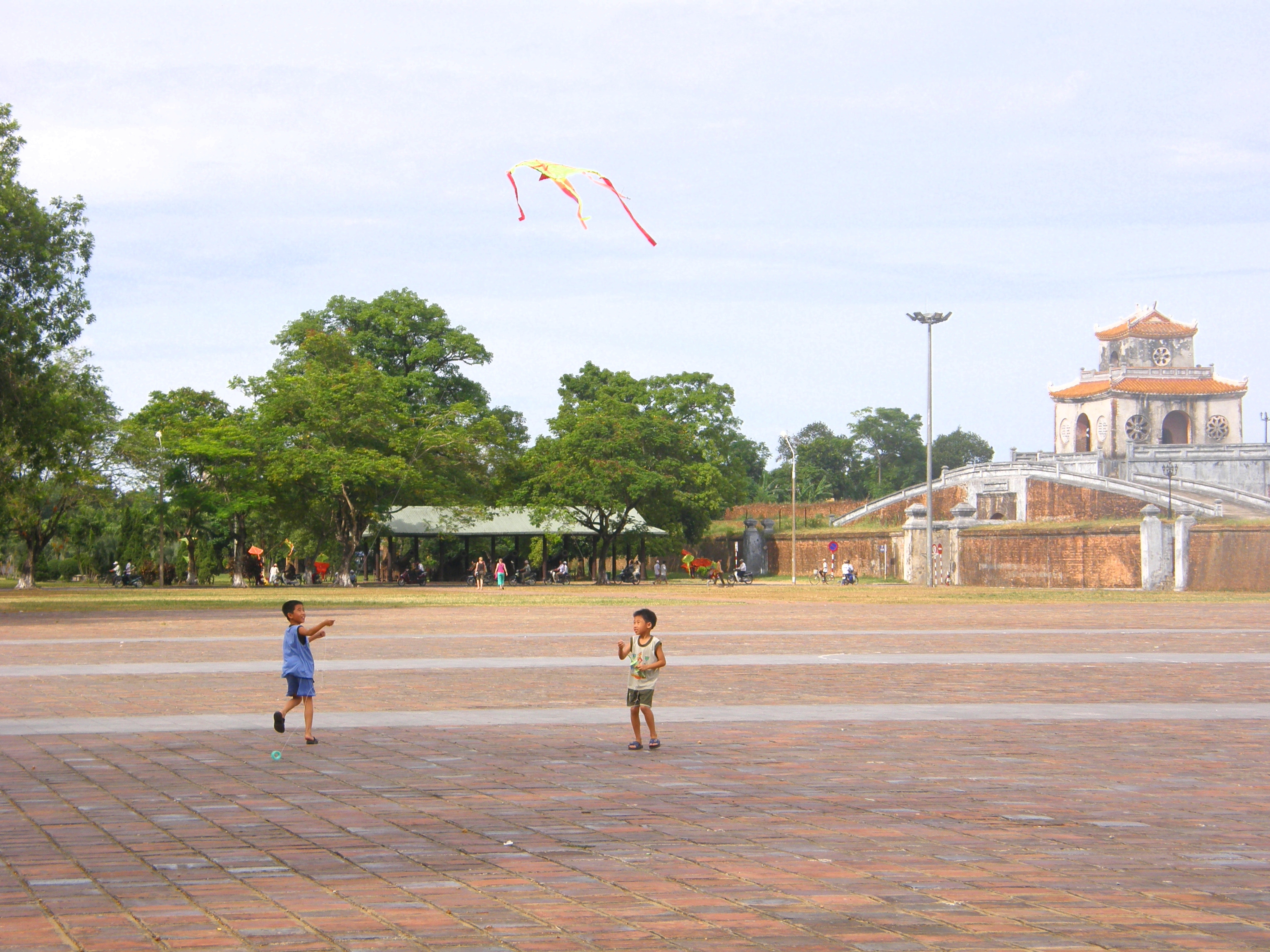 Boys with kites