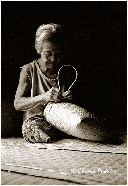 Basket Weaving 1, Longhouses, Sarawak