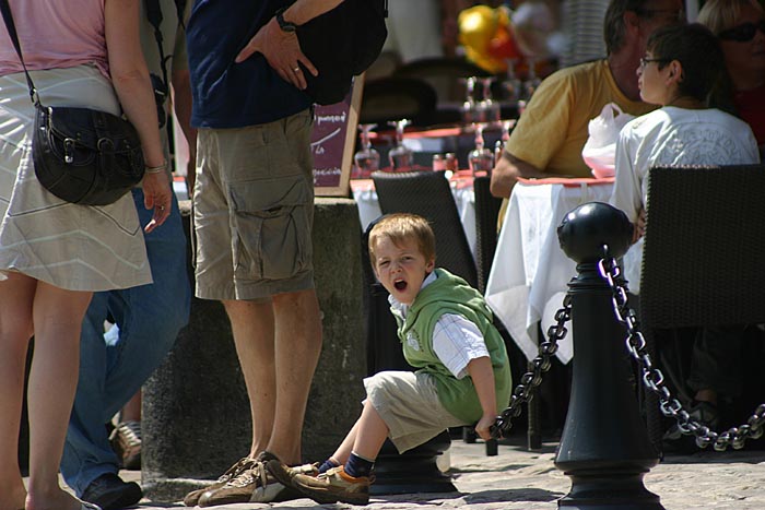 boy yawning