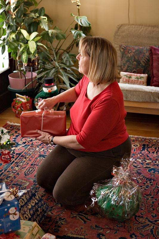 Nora doles out presents *