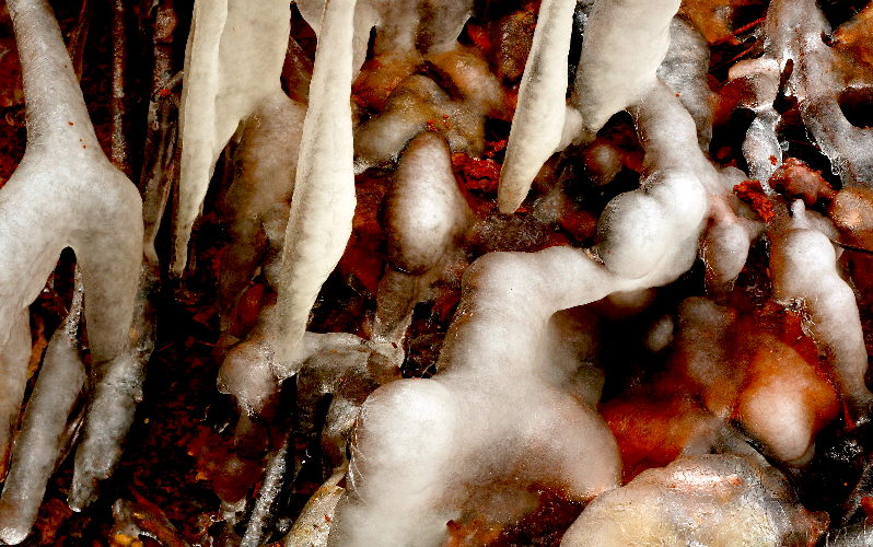 Melting creek ice *